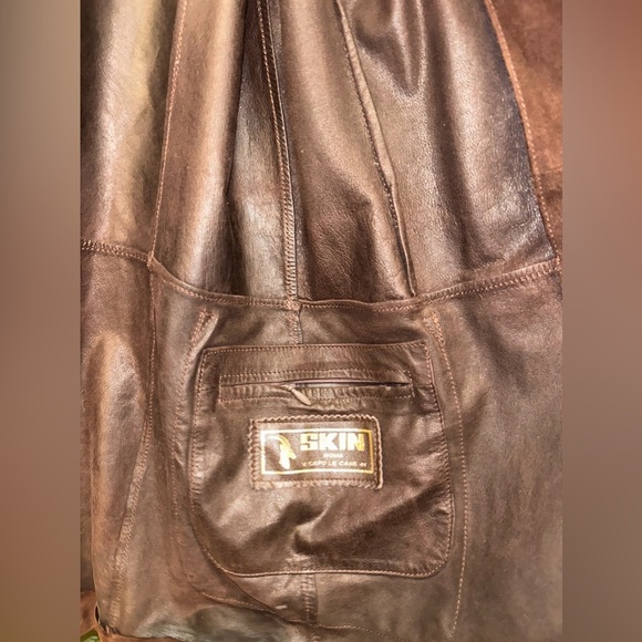 Used Vintage Men’s Leather Size M/L - Picture 4 of 11